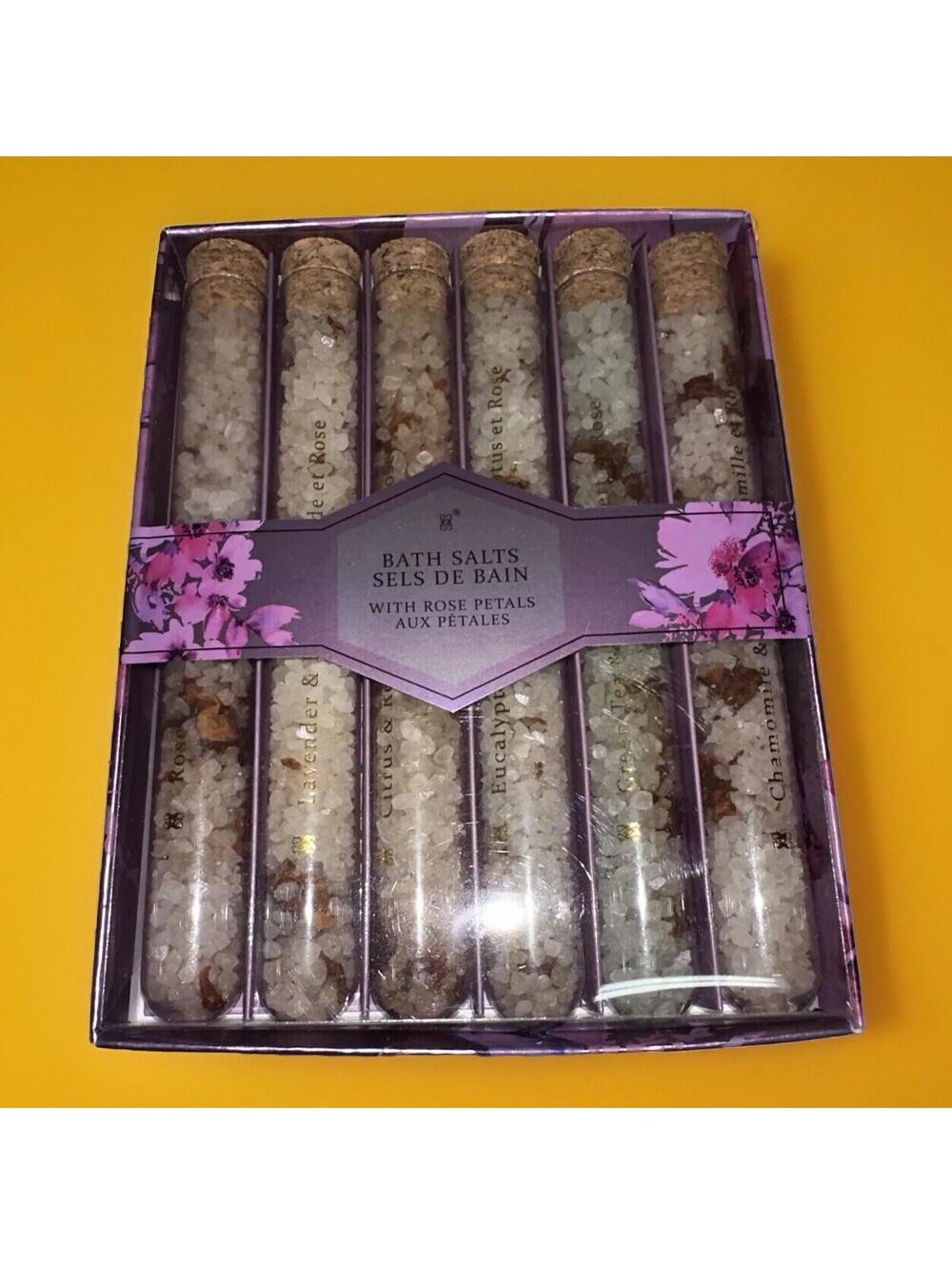 Bath Salts Set of 6 tubes Sels de Bain by Chrislie Measurable Difference NWT